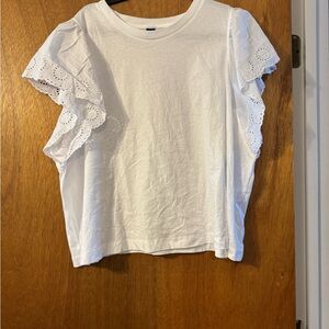 Old Navy White Eyelet Sleeve Blouse